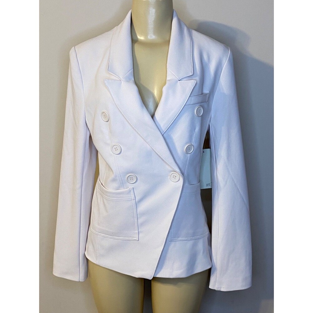 RD STYLE WOMEN'S IVORY BUTTON BLAZER SIZE M